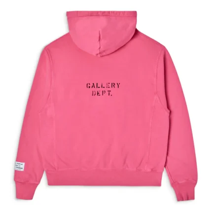 Gallery Dept Logo Hoodie-Flo Pink