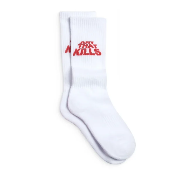 Atk Stacked Logo White Socks